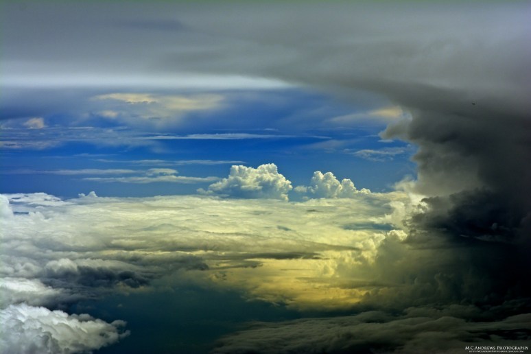 Stepping through a portal in an ever shifting amorphous maze of sky.