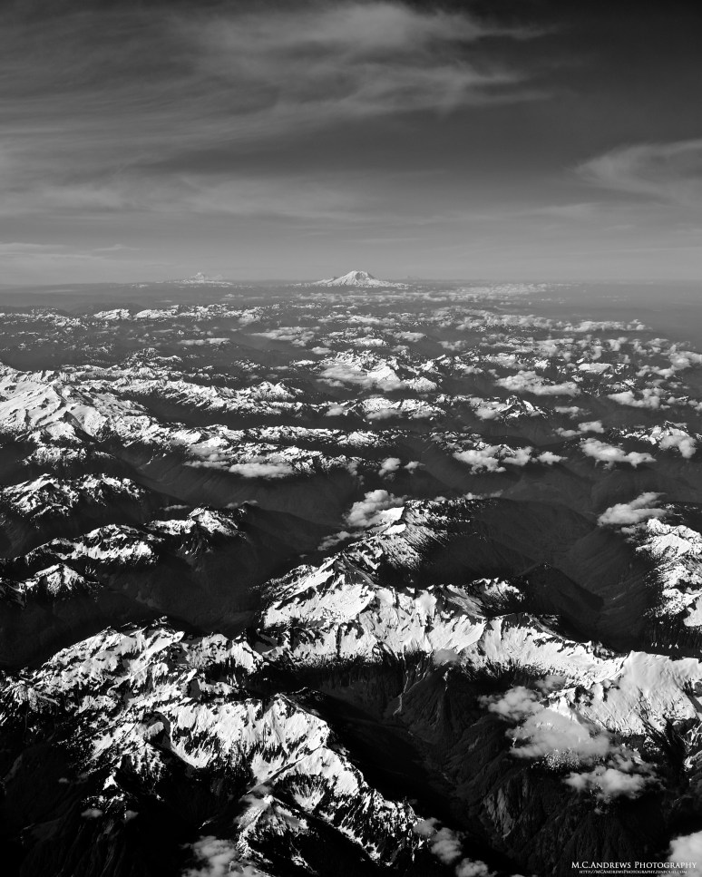 Cascades and Rainier BW