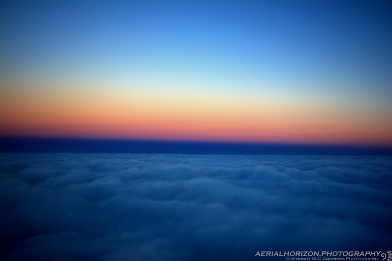 Descending into night over Chicago