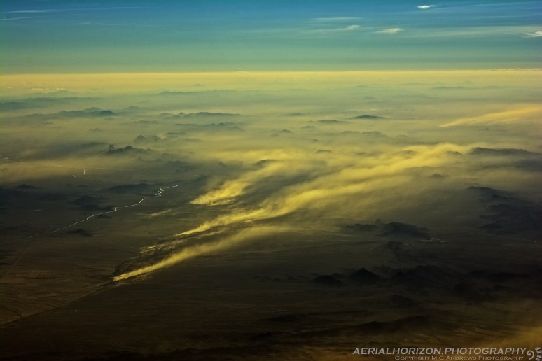 Dust storm in the desert