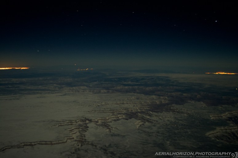 Grand Canyon at Night in Snow - Havasupai Canyon